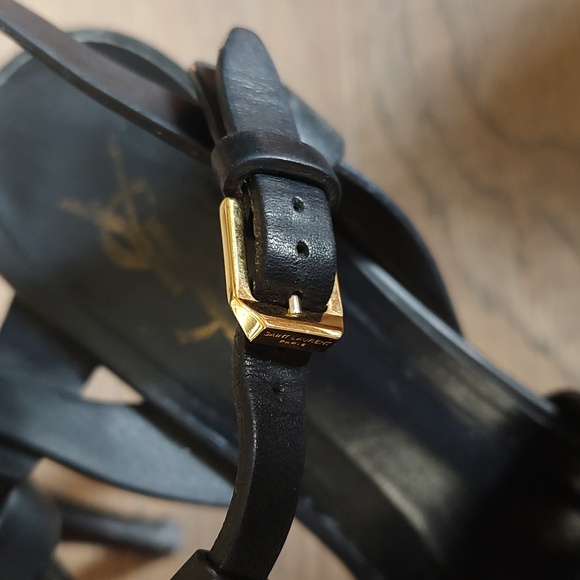 Yves Saint Laurent Tribute Leather Platform Sandal - Picture 3 of 14